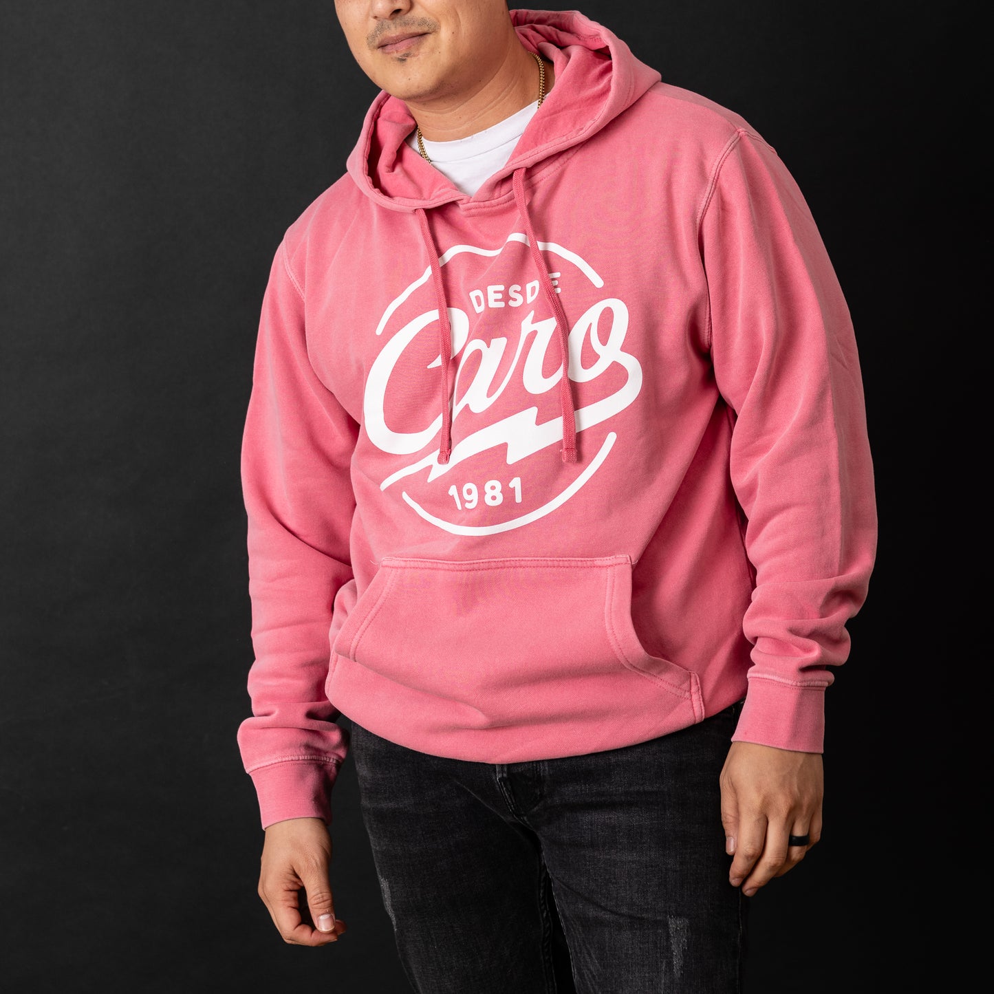 Caro Logo Pull Over Hoodie - Pink